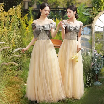 Hong Hu Oficialų Tiulio Suknelė Moterims 2023 Naujas Bridesmaid, Vakarienė Plius Dydis Priėmimo Promenadzie Suknelė Debiutas