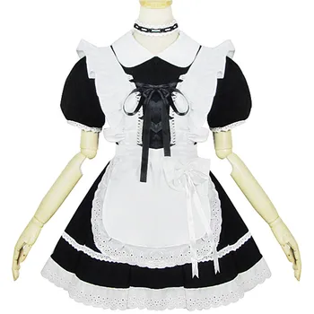 Individualų amatų Lolita Nėrinių susiėmę sijonas mielas SD kūdikių cosplay kostiumas Maid Suknelė