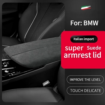 Italijos Super Suede Apima BMW 5 Serija 6 Serija GT F10 F11 G30 G32 2011-2022 Priedai LHD Automobilių Konsolė Porankiu Kilimėlis