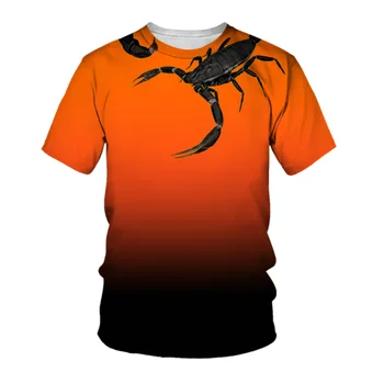 Juokinga Skorpionas Print T Shirt Vyrams Vasaros Aukštos Kokybės Vaikų Drabužių Mados Tendencija Harajuku Trumpas Rankovės O-kaklo Prarasti Viršūnės