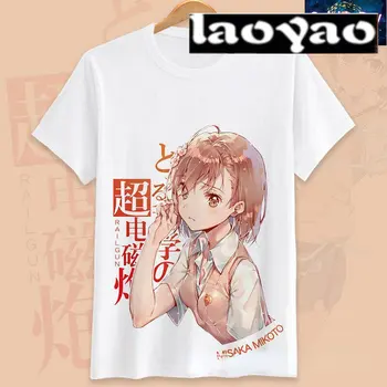 Kawaii Toaru Kagaku No Railgun Japonų Anime Moterys T-shirt 2023 Mados Vasaros Cool Apvalios Apykaklės trumpomis Rankovėmis Viršūnes Harajuku