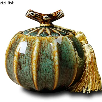 Keramikos jar Arbatos talpinimo Sandarios skardinės nešiojamų kelionių Arbatos Priedai Virtuvės baras prekių talpinimo antspaudas puodą Pu'er arbata