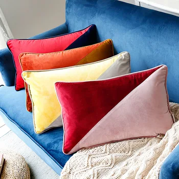 Kratinys aksomo sofa-lova, pagalvėlė padengti pliušinis mesti pagalvių užvalkalai dekoratyvinis home hotel automobilių office juosmens pagalvę padengti 30x50/45x45cm