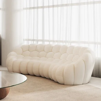 Kūrybos Svetimų Burbulas Sofa-lova, Dizaineris Paprasta ir Nuimamas Šviesos Prabanga Lanko formos Šiaurės Audinio Sofos