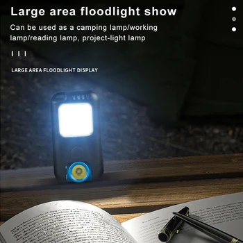 LED Darbo Žibintuvėlis USB Įkrauti Avarinio Žibinto Lempa, Super Šviesus Lauko Kempingas Lempa Multi-funkcija Flashlamp Žibintų