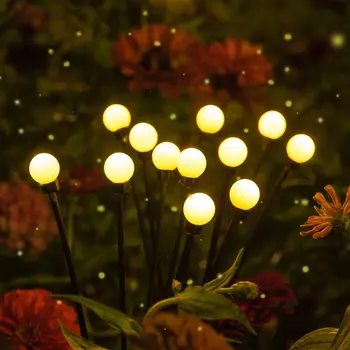 LED Firefly Lempa Saulės Lauko Šviesos Sodo Puošmena Vandeniui Sodas, Veja Fejerverkų Šviesos, Grindų Naujųjų Metų Kalėdų