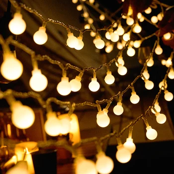 LED Lauko Apšvietimas Kalėdų Kamuolys Pasakų Šviesos Eilutę Vestuvių Girlianda Girliandą Lempa Šalies Namų Kambario Stovykla Sodo Puošmena