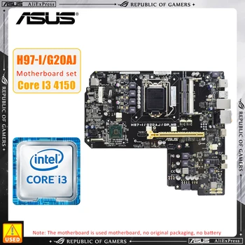 LGA 1150 motininės Plokštės Rinkinys ASUS H97-I/G20AJ/DP_MB+i3 4150 CPU Intel H97 chipset Plokštė DDR3 RAM SATA2 PCI-E X16 USB2.0