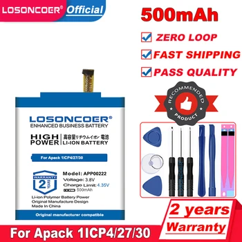 LOSONCOER 500mAh APP00222 Baterija Apack 1ICP4/27/30 Iškastinio Q Explorist Gen3 Gen 3 Smart Watch Baterija ART5004