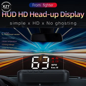 M40 OBDII HUD Automobilių Head-up Display OBD2 priekinio Stiklo Greičio Projektorius Apsaugos Signalizacija Vandens temperatūra greičio viršijimo APS / min Įtampa