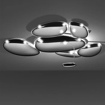 Meno LED Pakabukas Lempa, Šviesos Liustra Postmodernaus Kūrybinio Dizainerio Pakabos Lubų Nereguliarus Chromo Apdaila Blizgikliai