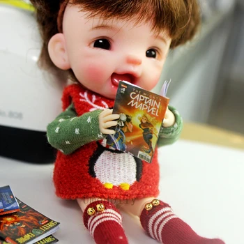 Mielas Mini 1/12 Miniatiūriniai Lėlių Komiksų Knygų OB11 BJD Doll Fotografavimo Rekvizitai Mini Doll House Dekoro Baldai Žaislas Priedai