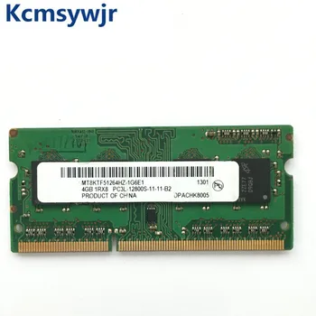 Mikronų chipset 4GB 1RX8 2Rx8 PC3L 12800S DDR3 1 600mhz 4gb Nešiojamas Atminties Nešiojamojo kompiuterio Modulį SODIMM RAM