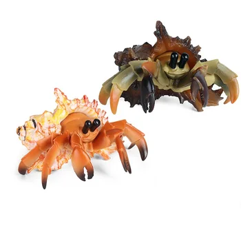 Modeliavimo Jūrų Gyvūnų Modelio, Plastikiniai Kieto Dugno Atsiskyrėlis Krabų Žaislas PVC Gyvūnų figūrėlių, Žaislas Vaikams Dovanų