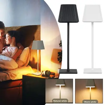 Modernus Minimalizmas Belaidžius Stalo Lempa Pritemdomi LED Stalo Lempa USB Įkrovimo Naktį Šviesos Reguliuojamas Ryškumas