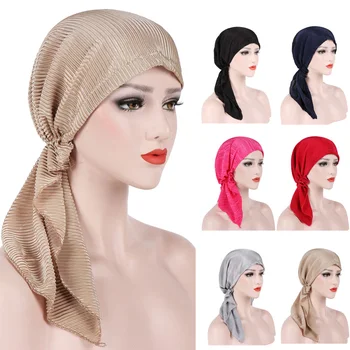 Moterims, Stilinga Ilga Uodega Turbaną Skrybėlės vientisos Spalvos Slouchy Plaukus, Galvą Apvyniokite Kepurės HATQD0065