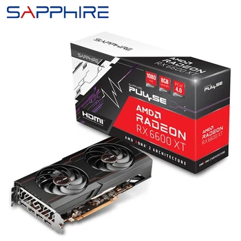 Nauja Sapphire RX 6600 XT 6600XT 8GB 6000 vaizdo plokštės GPU Radeon RX6600 RX6600XT GDDR6 Vaizdo plokštės Desktop PC AMD Kompiuteris Žaidimas