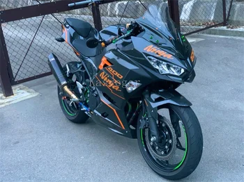 Naujas ABS Motociklą Visą Purvasargiai Komplektas Tinka Kawasaki Ninja400 2019 2020 2021 ZX4R EX400 Įpurškimas, Kėbulo Juoda Oranžinė