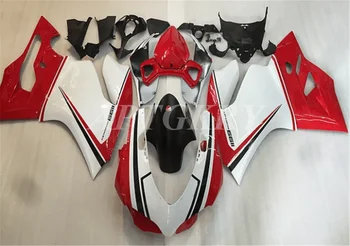 Naujas ABS Plastiko Lukštais Motociklo Lauktuvės komplektas Tinka Ducati 899 1199 panigale 1199S 2012 2013 2014 2015 Užsakymą Raudona Balta Cool