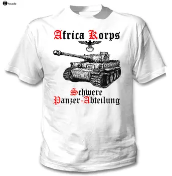 Naujas Atvykimo Vyrų Mados Tigras Panzer I Afrika Korps antrojo pasaulinio Karo - Naujas Baltos spalvos Medvilnės Marškinėlius Tee Marškinėliai