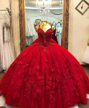 Naujas Brangioji Tiulio Kamuolys Suknelė Quinceanera Suknelės 2021 Gėlių Aplikacijos Zawalcowany Saldus 16 Suknelė Inscenizacija Chalatai Vestidos De 15 Años