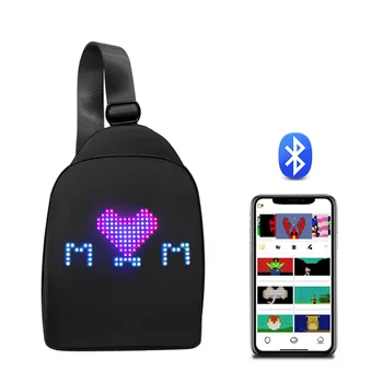 Naujas Dizainas LED Krepšys mažo Dydžio šviesos diodų (LED Šviesos Kuprinė Vyrų Moteris Mados LED Sling Bag Crossbody Pečių Maišą