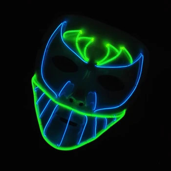 Naujas LED Žėrintis Šviesos Gpgb Veido Kaukė Helovinas Maskuotis Šalis Cosplay Prop Festivalis Cosplay DJ Šalies Šviesą Kaukė