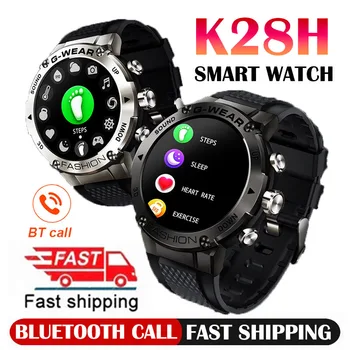Naujas Smart Watch Vyrų K28H BT Ryšį Pritaikyti Žiūrėti Veidus Muzikos Sport Fitness Tracker Super Ilgas Laukimo Smartwatch 