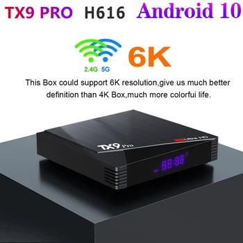 Naujas TV Box TX9 Pro 4k 5g Smart TV Box 4K HD H616 Android 10.0 2.4 g&5g Dual Wifi Media Box, TV Android 2023