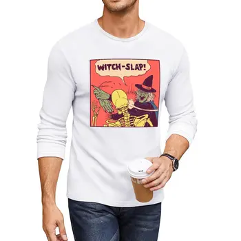 Naujas Witch-Slap Ilgai Marškinėliai T-shirt boy anime t shirt mens
