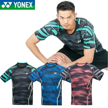 Naujas Yonex Vyrų Badmintono T-shirts Kvėpuojantis Komfortą Quick Dry Fitneso Lin Danas Stiliaus trumpomis Rankovėmis Sporto marškinėliai
