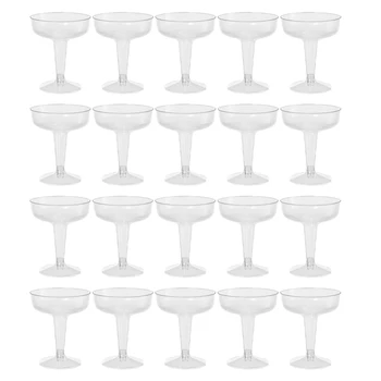 Nauji Plastikiniai Šampanas, Vienkartiniai - 20Pcs skaidraus Plastiko Šampano taures už Šalys skaidraus Plastiko Taurė