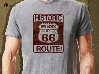 Naujosios Meksikos Route 66 Senovinių Klasikinių T-Shirt Baikerių Motociklo Retro puiki Dovana Marškinėliai, Mados Juokingas Naujas Xs-5Xl