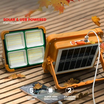 Nešiojami Nešiojami Nešiojami Saulės Mesti Šviesos 100W200W Super Ryškus LED Lauko Kempingas Šviesos Saulės Avarinės Šviesos
