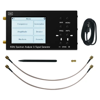 Nešiojamų Spektro Analizatorius SA6 35-6200MHz 3.2 Colių LCD Ekranas 6GHz Skaitmeninio radijo DAŽNIŲ Spektro Analizatorius su Signalų Generatorius