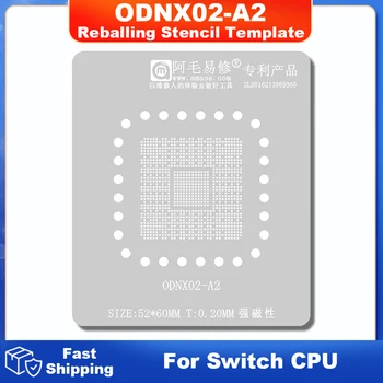 ODNX02-A2 BGA Reballing Trafaretas Šablonas Jungiklis CPU Player Žaidimas Pin Alavo Lydmetalis Sodinti Net Square 