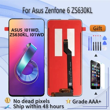 OEM Ekranas Asus Zenfone 6 ZS630KL LCD Ekranas asamblėjos Pakeitimas su Rėmu Asus 6z I01WD Originalus LCD Ekranas Juoda