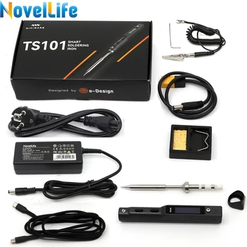 Originalus TS101 USB Elektros lituoklio Rinkinys Reguliuojamas Temperatūros Skaitmeninis Litavimo Stotis 24V 3A elektros Energijos Tiekimas Atnaujintas TS100