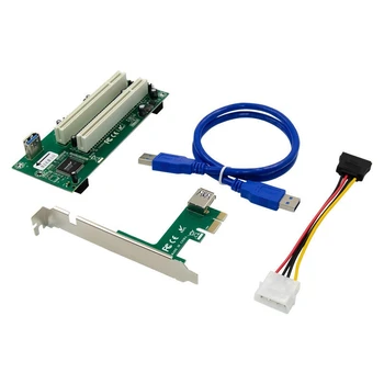 PCI Express Dual PCI Adapter Card Pcie X1 Prie Maršrutizatoriaus Gniūžtės 2 PCI Lizdą Riser Card 2,5 Gb / s Paramos Langą Linux