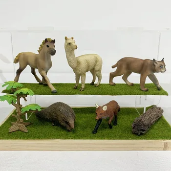 PVC Modeliavimas Kieto Plastiko Modelis Pangolin Žirgas Laukinių Gyvūnų Duomenys Figūrėlės Žaislai Su Akrilo Lange