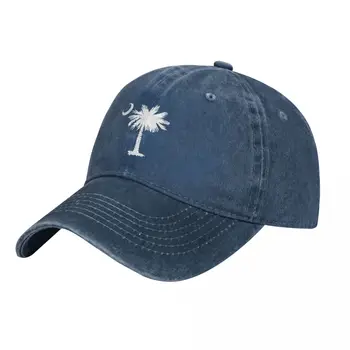 Pietų Karolinos Palmetto & Pusmėnulio (SC) Dangtelis Kaubojaus Skrybėlę Paplūdimio krepšys skrybėlę moterų Vyrų