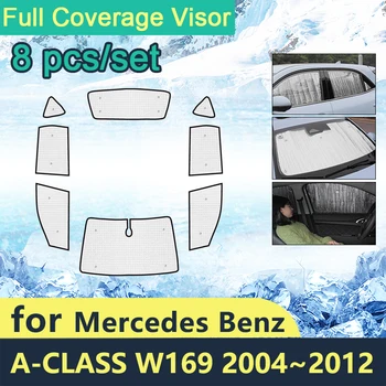 Pilnas Draudimas Stoglangis Mercedes Benz A-Klasės W169 A-Klasse 2004~2012 M. Automobilių Apsaugos Nuo Saulės Stiklai Šoniniai Langai Priedai