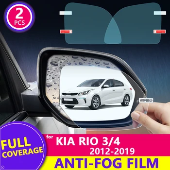 Pilnas draudimas galinio vaizdo Veidrodis Anti-Rūko Filmas KIA RIO 3 4 K2 2012 m. iki 2019 rusų kalbomis Apsaugos Rainproof Filmas, Automobilių Reikmenys