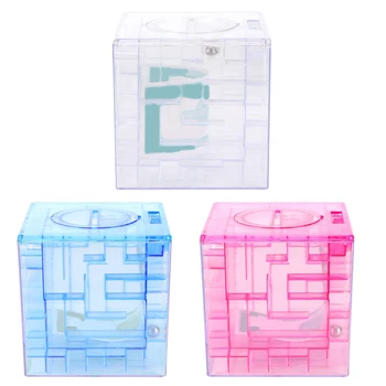 Pinigų Įspūdį Dovanų Dėžutės Išskirtinį Mažosios plastikos Mini taupyklė Įdomus, Naujoviškas Labirintas Žaidimą Vaikams už Pinigus, Monetų