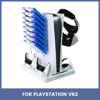 Priimančiosios Aušinimo Bazės Multi-funkcinis paketas Rankena Įkrovimo Stovas Žaidimas Šalmas stalčiuko apie PS 5/PS VR2 Priedai