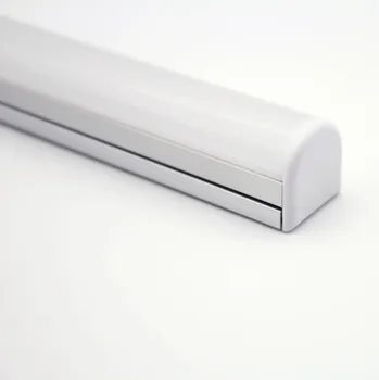 QSG-2019;Aliuminio profilis su pieniškas padengti 1m ilgio;pusė raundo tipas pieniškas išsklaidytos dangtis