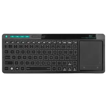 Rii K18+ Wireless Keyboard US/FR/JIS Mini Klaviatūra Su jutikliniu ekranu 3-LED Spalva Apšvietimu, Skirtos Android TV BOX 