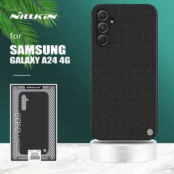 Samsung Galaxy A24 4G Atveju Nillkin 3D Tekstūra Nailono Pluošto Verslo Minkštas Kraštas-Ultra Plonas Galinio Dangtelio A24 