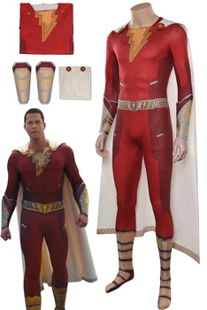 Shazam Cosplay Vyrų Kostiumas Filmą Fury Dievų Vyrų Superhero Roleplay Fantasia Fancy Dress Šalis Medžiaga Nuslėpti Vaidmenų Žaidimas