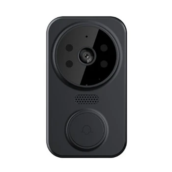 Smart Video Doorbell Punch Free Kameros Smart Doorbell Pažangaus Belaidžio Nuotolinio Valdymo Vaizdo Doorbell Anti-Theft Doorbell Juoda 